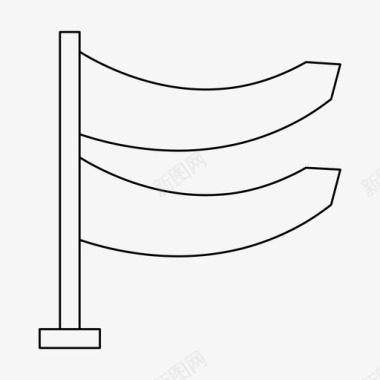 国家挥舞旗杆旗帜终点国家图标