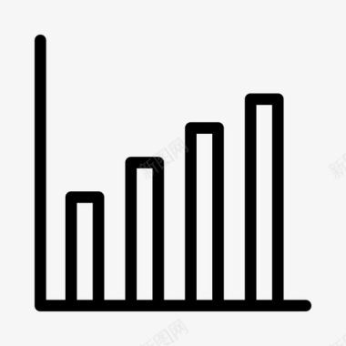 人力资源总结增长条形图图表图标