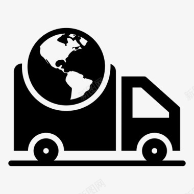 物流全球配送全球物流国际配送图标
