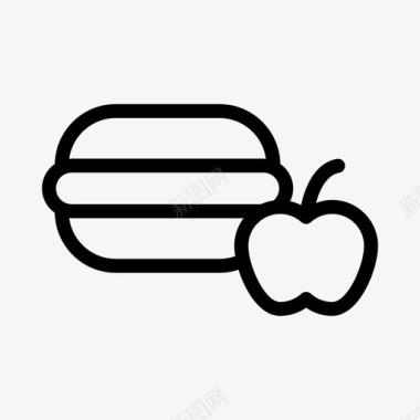 健康食品苹果吃图标