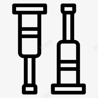 拐杖医疗拐杖残疾图标