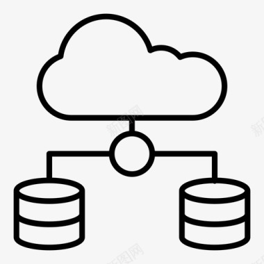 数据中心云数据服务器云数据库数据库图标