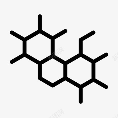 生物分子细胞分子原子生物学图标