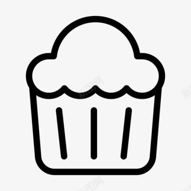 甜蜜松饼纸杯蛋糕美味图标