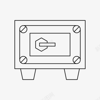 保险箱图片保险箱储物柜保安图标