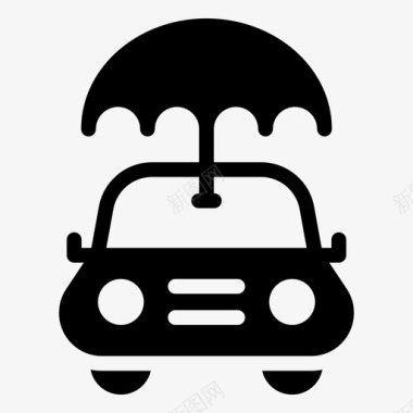 汽车保护安全伞图标