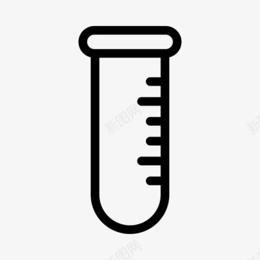 科学小实验试管教育实验室图标