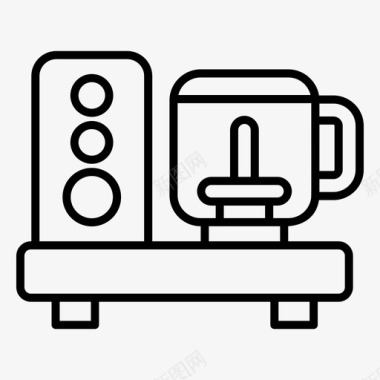 加工食品加工机食品搅拌机厨房机械图标
