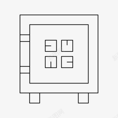 储物柜保险箱储物柜保安图标