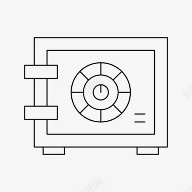 仓库保险库金融保险箱图标