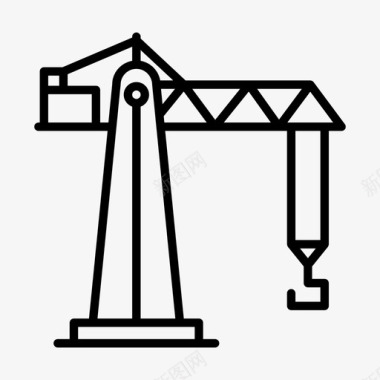 农具和建筑设备起重机建筑设备图标