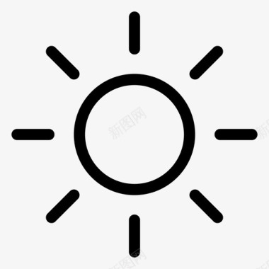 太阳气候光照图标