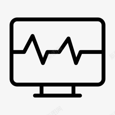 监视器医疗监视器lcd脉冲图标