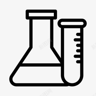 科学小实验实验室烧瓶科学图标