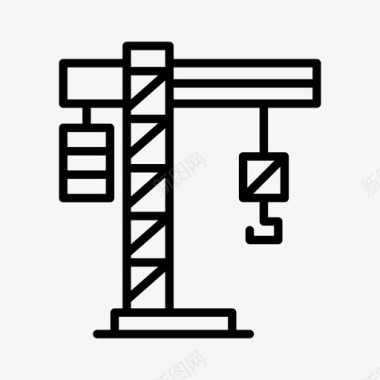 农具和建筑设备起重机建筑设备图标