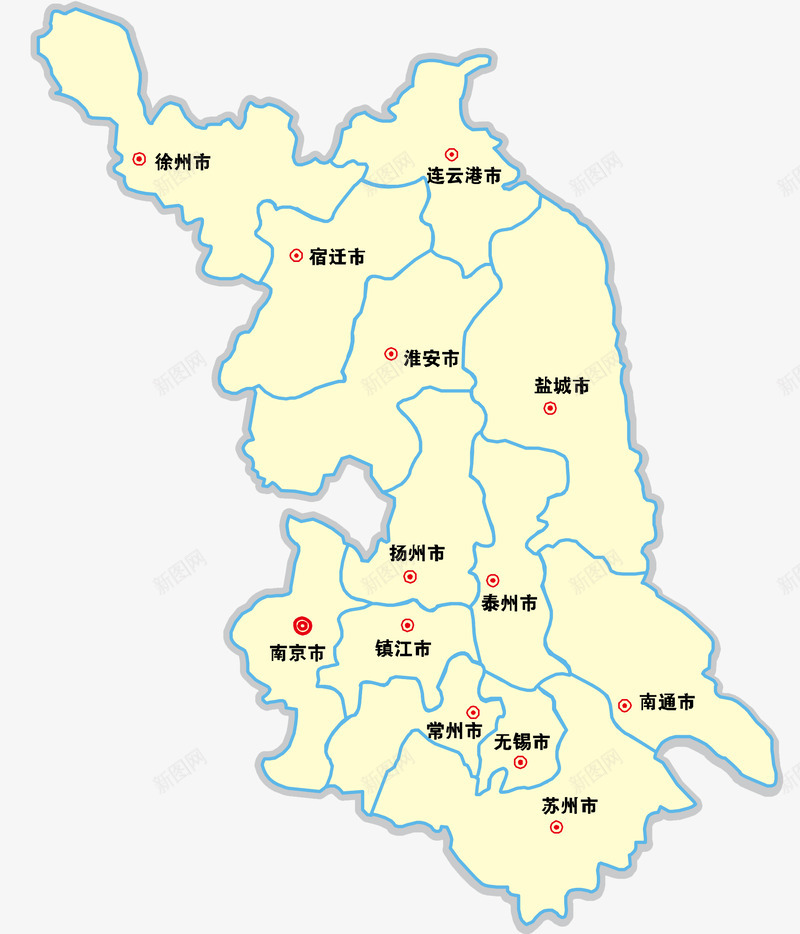 江苏地图png免抠素材_88icon https://88icon.com 地图 江苏 江苏地图