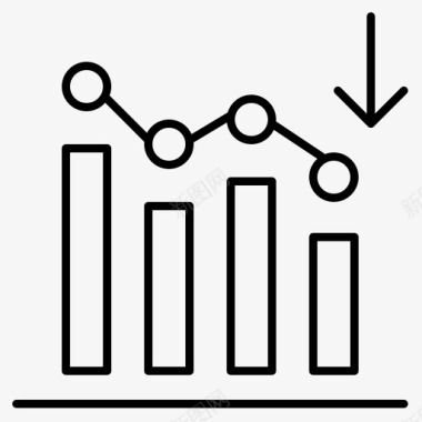 报表图表分析向下财务图标