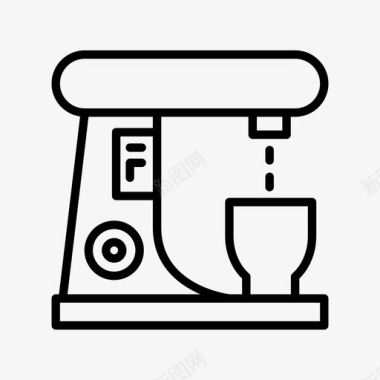 厨房碗盆设备咖啡机设备浓缩咖啡图标