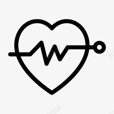 生命的心跳心跳健康生命图标