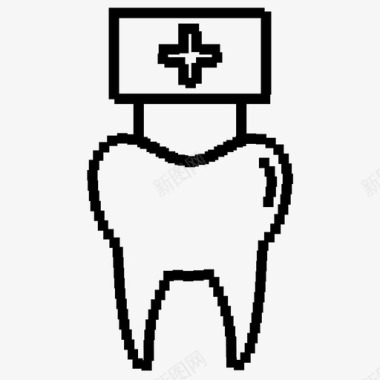 小牙齿医疗牙科牙齿图标