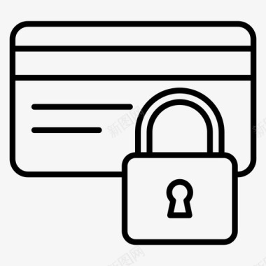 按支付密码安全信用卡atm卡安全卡锁定图标