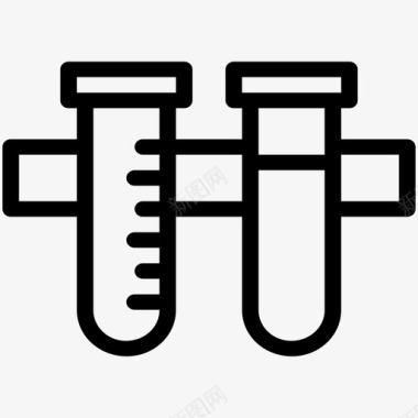 化学研究试管试管实验室医学图标