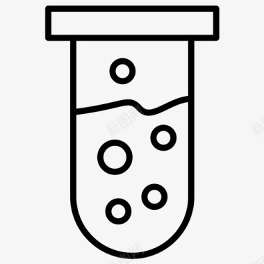 试管化学科学加粗线条集394图标