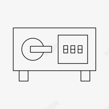 宜家储物柜保险箱储物柜保安图标