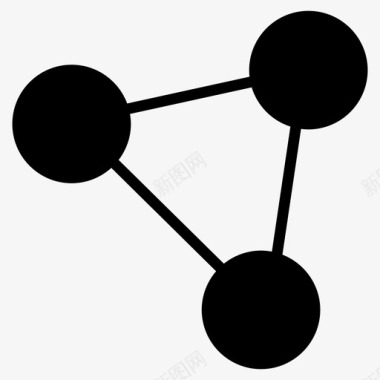 线点连接科学网络连接原子线图标