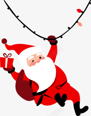圣诞老人灯目前免费矢量图形Pixabay图标