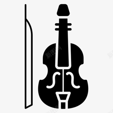 小提琴大提琴弦乐器图标