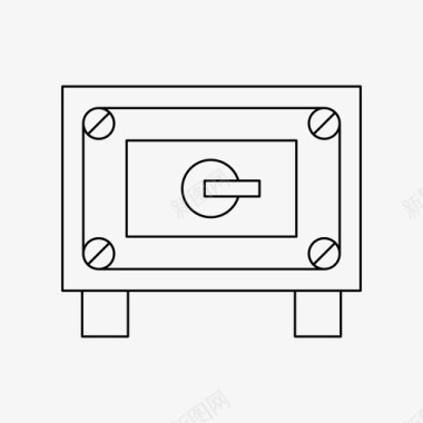 保险柜设计保险箱储物柜保安图标