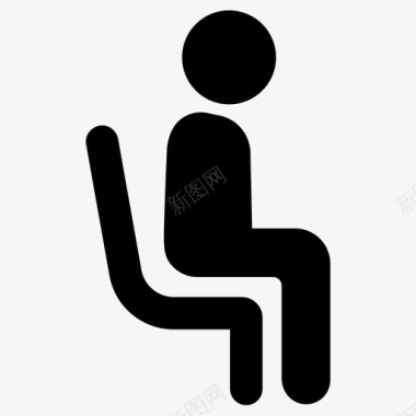 搜索人座位椅子人图标