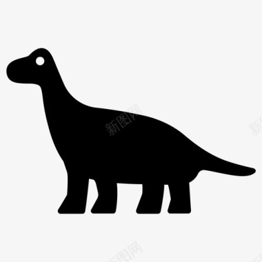 恐龙双龙目食草动物图标