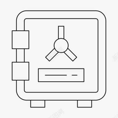 仓库保险库金融保险箱图标