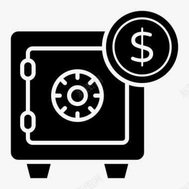 金库储蓄银行储物柜银行金库图标