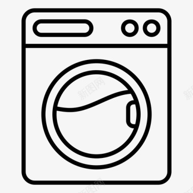 洗衣机洗衣房洗衣机烘干机图标