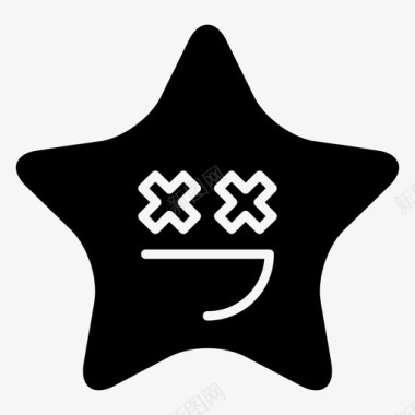 盲人星星盲人表情符号图标