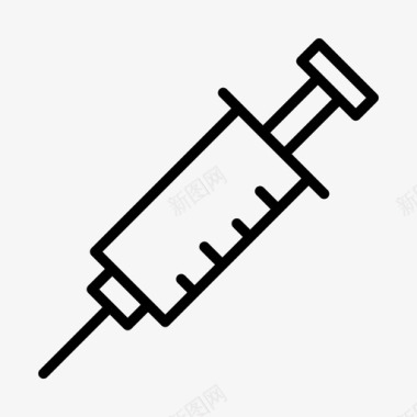 科学医疗标注射医疗注射器图标