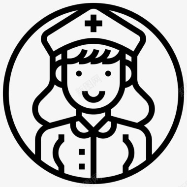 护士护士医疗保健医院图标