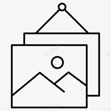 相框图像相框设计工具常规线条集269图标