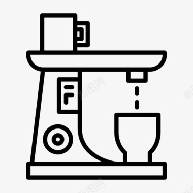 厨房碗盆设备咖啡机设备浓缩咖啡图标