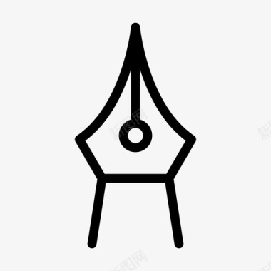创意羽毛钢笔钢笔艺术创意图标