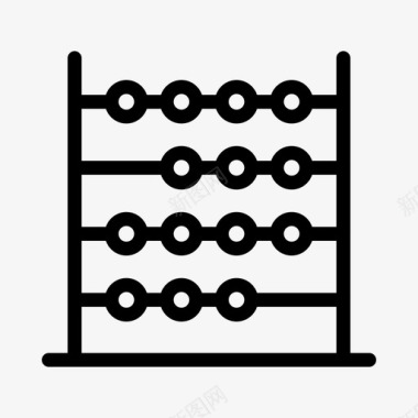 日本算盘计算算盘儿童图标