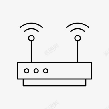 无线路由器促销wifi路由器宽带互联网图标