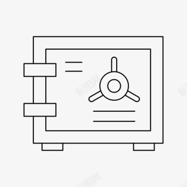 仓库保险库金融保险箱图标