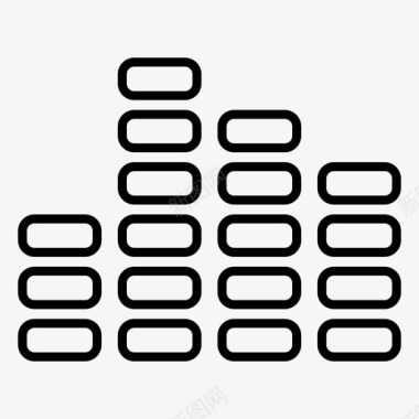 营养均衡素材音乐栏按钮均衡器图标
