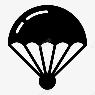 跳伞跳伞气球降落伞图标