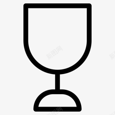 酒艺术字酒饮料玻璃杯图标