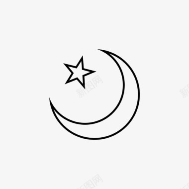 伊斯兰月亮图标